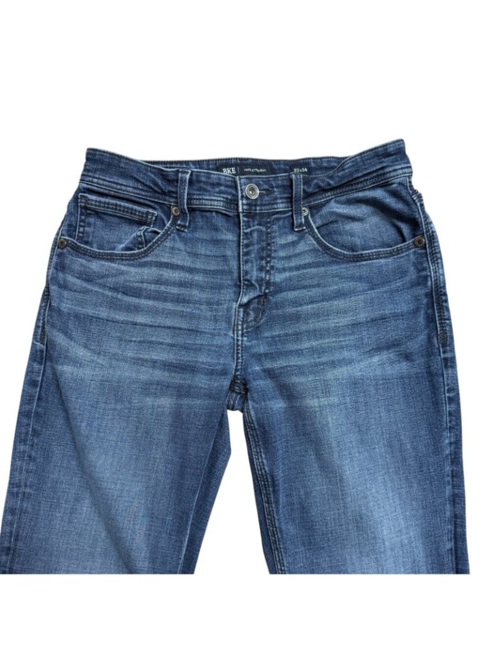 BKE BUCKLE JEANS JAKE STRAIGHT MENS 32X34 GBS16330 STRETCH REGULAR FIT BLUE - Picture 3 of 11